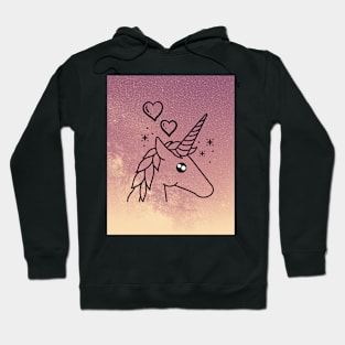 Unicorn In Pink Hue Hoodie